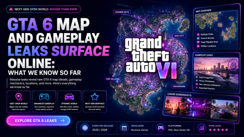 GTA 6 Map and Gameplay Leaks Everything We Know So Far
