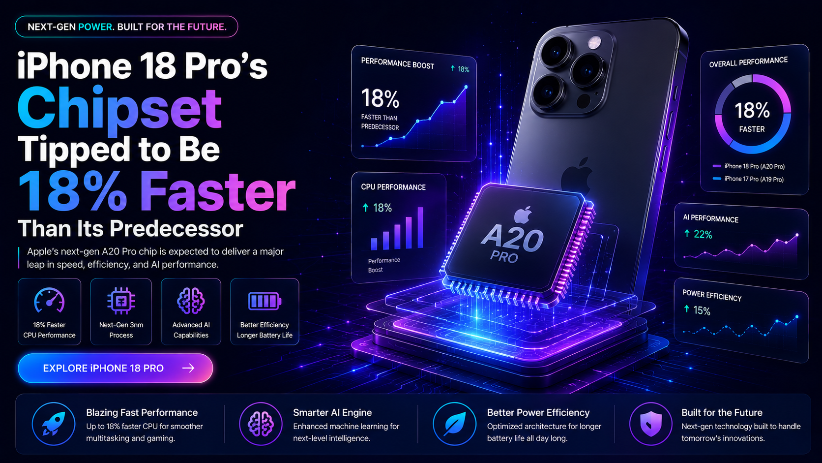 iPhone 18 Pro Chipset Tipped to Be 18% Faster Than Before
